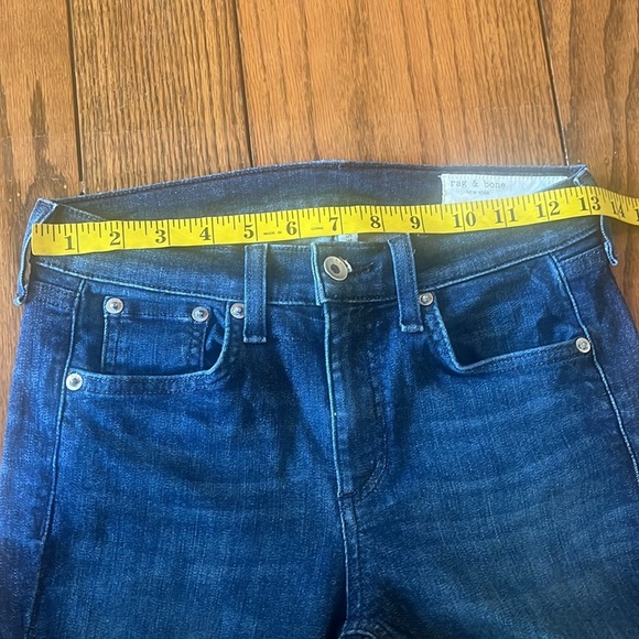 Rag  Bone Ankle Skinny Raw Hem in Tonal River Size 26 - Picture 8 of 13